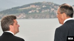 Архивска фотографија: Претседателот Ѓорге Иванов на средба со рускиот министер за надворешни работи Сергеј Лавров на средба во Охрид.