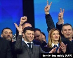 Volodimir Zelenski în timpul campaniei electorale din 2019.