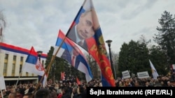 Skup podrške predsedniku Republike Srpske Miloradu Dodiku, dan uoči izricanja presude u Sudu BiH, Banjaluka, 25. februar 2025.