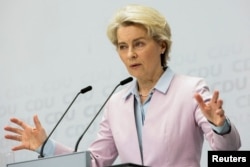 Ursula von der Leyen Berlinben 2023. április 17-én