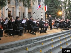 ვალერი გერგიევი ცხინვლში 2008 წლის 21 აგვისტოს.