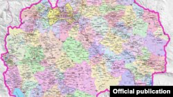 Плански региони и општини во Македонија. Извор: Министерство за локална самоуправа. 