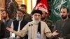 Gulbuddin Hekmatyar speaking to supporters in the eastern city of Jalalabad in April.