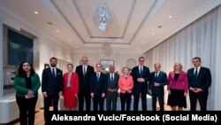 Liderët e Ballkanit Perëndimor me udhëheqësit evropianë para darkës joformale në Tiranë të enjten.