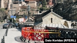 მეტეხის ხიდის დაზიანებული მოაჯირი, 12 მარტი, 2025 წელი