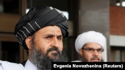 Mullah Abdul Ghani Baradar nakon mirovnih pregovora sa afganistanskim političarima u Moskvi 30. maja 2019.