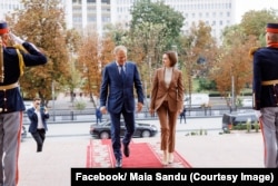 Vizita lui Donald Tusk în Moldova, la scurt timp înaintea alegerilor prezidențiale și a referendumului. Chișinău, 5 septembrie.