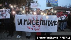 Sa okupljanja u Kragujevcu, 19. januar 2025.