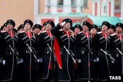 Казаки на Параде Победы в Москве. 9 мая 2021 г.