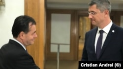 Premierul Ludovic Orban și liderul USR, Dan Barna