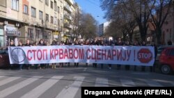 Vučićeve pristalice u na protestu u Nišu, 1. decembar 2019.