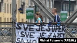 Transparent podrške ideji ministra nauke i obrazovanja Kantona Sarajevo Emira Suljagića, Sarajevo 23.05.2011.