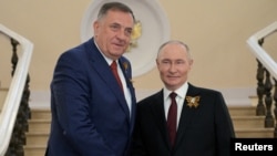 Dodik i Putin u Moskvi, uoči parade povodom Dana pobjede nad fašizmom, 9. maj 2025.