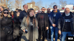 Семејството на Фросина на денешниот протест во Неготино, 8 февруари 2025 година