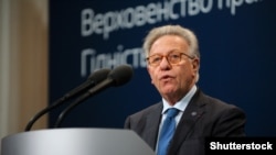 UKRAINE – Gianni Buquicchio, the President of the Venice Commission. Kyiv, December 15, 2017