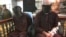 Two of the defendants are seen in court in Kabul on September 7, where the court needed just a few hours to sentence the seven men to death for the attack.