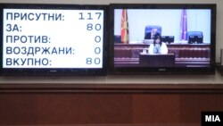 Гласање на собраниската седница за уставни измени