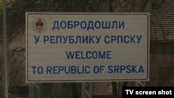 Natpis na ulazu iz Hrvatske u BiH u Bosanskom Brodu.