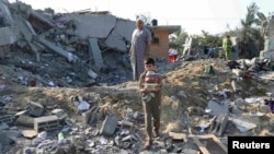 Prizor nakon izraelskog vazdušnog napada na Gazu, juli 2014.