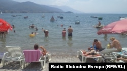 Плажа во Охрид.