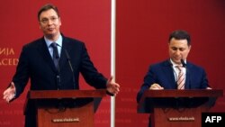 Aleksandar Vučić i Nikola Gruevski