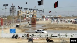 O imagine a punctului de trecere a frontierei dintre Pakistan și Afganistan din Chaman, în 2017.