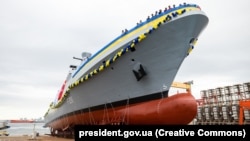 Пускането по вода на "Иван Мазепа" през октомври 2022 г.