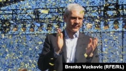 Boris Tadić na predizbornom skupu u Kragujevcu, mart 2012.