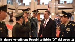 Ministar odbrane Srbije Aleksandar Vulin i ministar odbrane Kine Vei Fenghe, Peking, jul 2018.