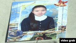 Фотография 19-летней Бурулай, убитой прямо в здании милиции после похищения.