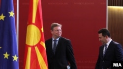 Средба на премиерот Никола Груевски и комесарот за проширување и соседска политика на ЕУ, Штефан Филе, 2012