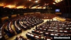 Зградата на парламентарното собрание на Советот на Европа во Стразбур, Франција