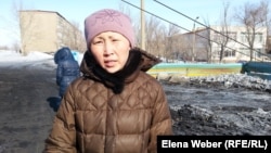 Галия Оспанова, жительница поселка Актау. Карагандинская область, 6 марта 2015 года.