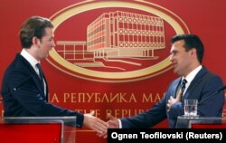 Zaev je na koferenciji za novinare nakon susreta sa austrijskim kancelarom rekao kako očekuje da i Grčka završi proces provedbe Dogovora