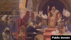 Фрагмент от картината "Цар Симеон български" (1923 г.).