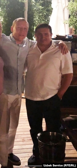 Ravshan "Zolotoi" Muhiddinov (left) and Azerbaijani thief-in-law Nadir Salifov, aka Lotu Guli