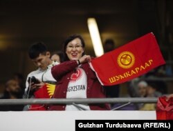 Футбольные фанаты.