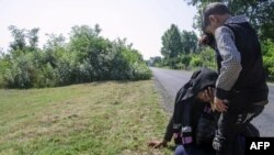 Djeca migranti na vrelini u blizini granice Srbije i Mađarske