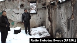 Опожарена куќа на семејство Алиоски од прилепското село Канатларци