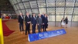 Liderët e Ballkanit Perëndimor gjatë takimit në Bruksel.