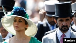 Princeza Haya Bint Al-Hussain sa suprugom, vladarom Dubaija šeikom Mohammedom Bin Rashidom Al-Maktoumom, Velika Britanija, 2018.