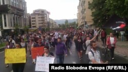 Sa antivladinog protest u Skoplju (7. maj)