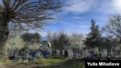 Накануне Радоницы, кладбище в селе Данчены, апрель, 2020