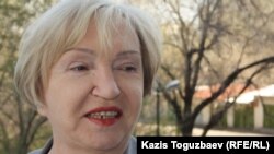 Тамара Калеева, руководитель прессозащитной организации "Адил соз". Алматы, 22 апреля 2014 года.