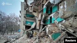 Posljedice ruskog napada dronom u Hluhovu, koji se nalazi u sjeveroistočnoj ukrajinskoj oblasti Sumi, 19. novembra 2024.