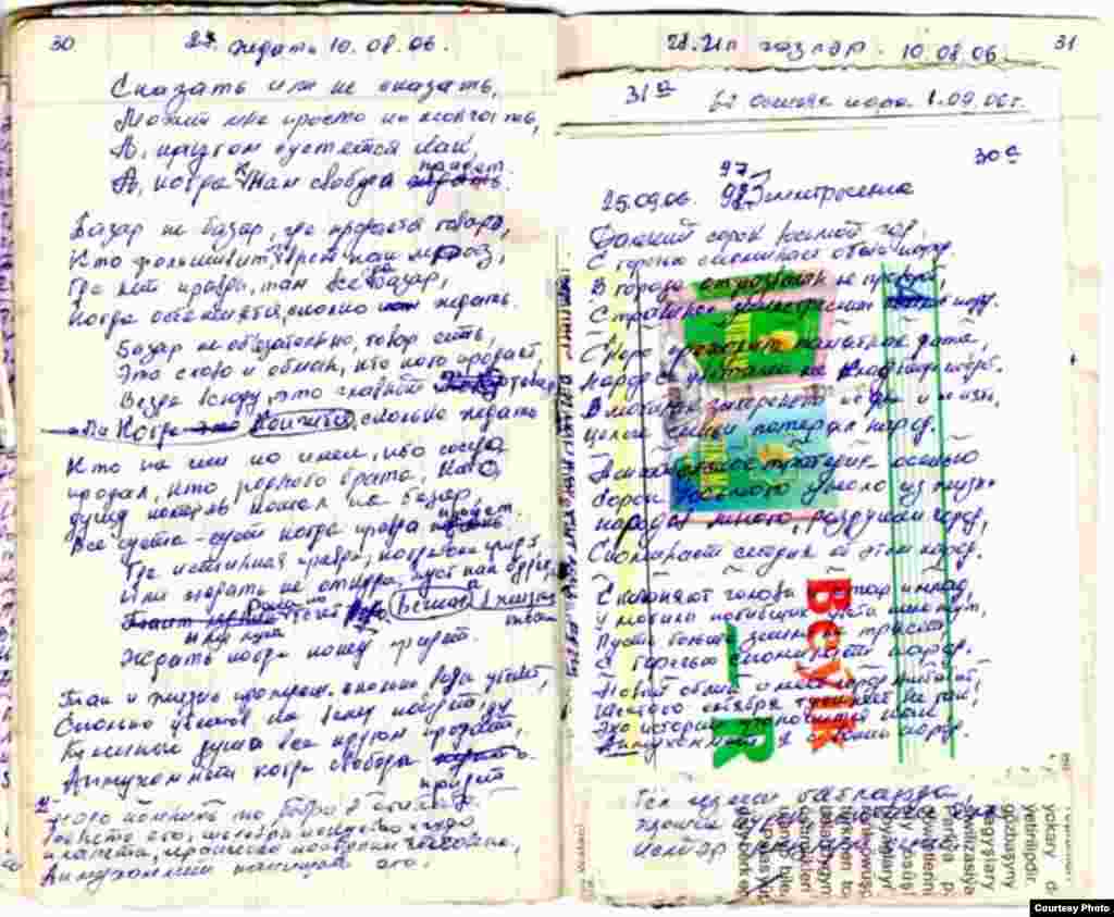 Поэмы Акмухаммета Байханова, написанные в стенах &quot;Овадан Депе&quot;