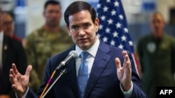 Sekretari amerikan i Shtetit, Marco Rubio, gjatë vizitës triditore në Izrael, më 24 tetor 2025.