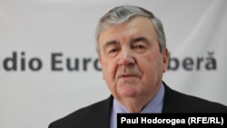 Mircea Snegur în vizită la Europa Liberă, Chișinău, martie 2011 