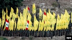 Pjesëtarë të grupit miltant, Hezbollah, ilustrim.