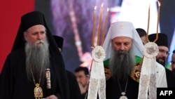 Mitropolit Joanikije i patrijarh Porfirije (fotoarhiv)